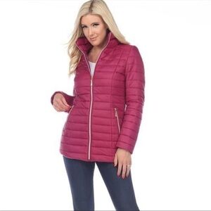 NWT ❤️ White Mark - Bright Wine Puffer Coat - XL